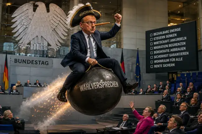Projektgrafik: Münchhausen, meine Freunde in der Politik!